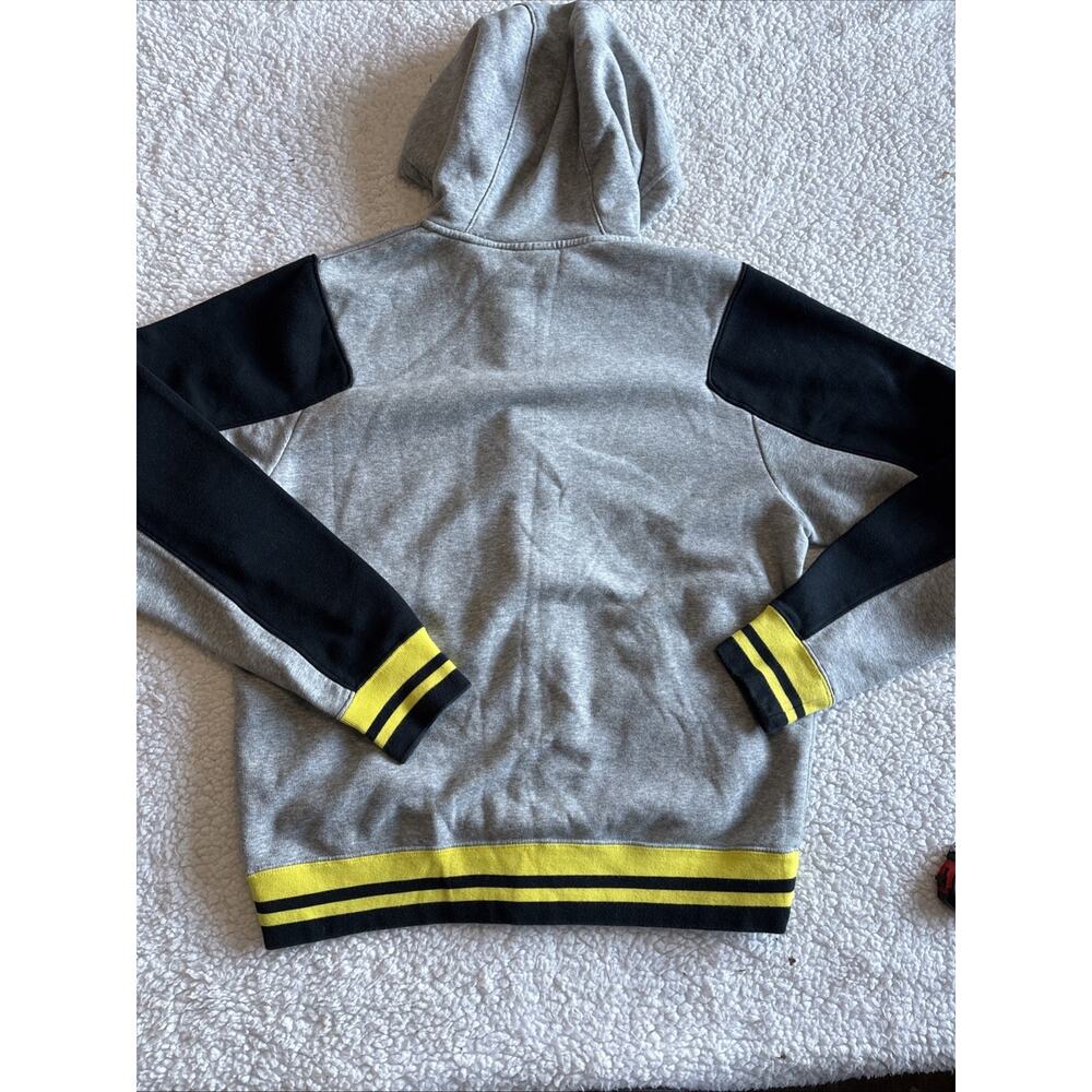Nike Jordan Jacket Mens M Black Gray Yellow Varsity Hooded Jumpan Fleece - Picture 8 of 8